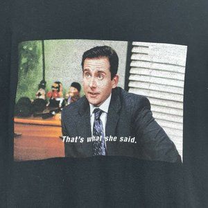 Vtg The Office Michael Scott That's What She Said Mens T-Shirt Size M Black Tee